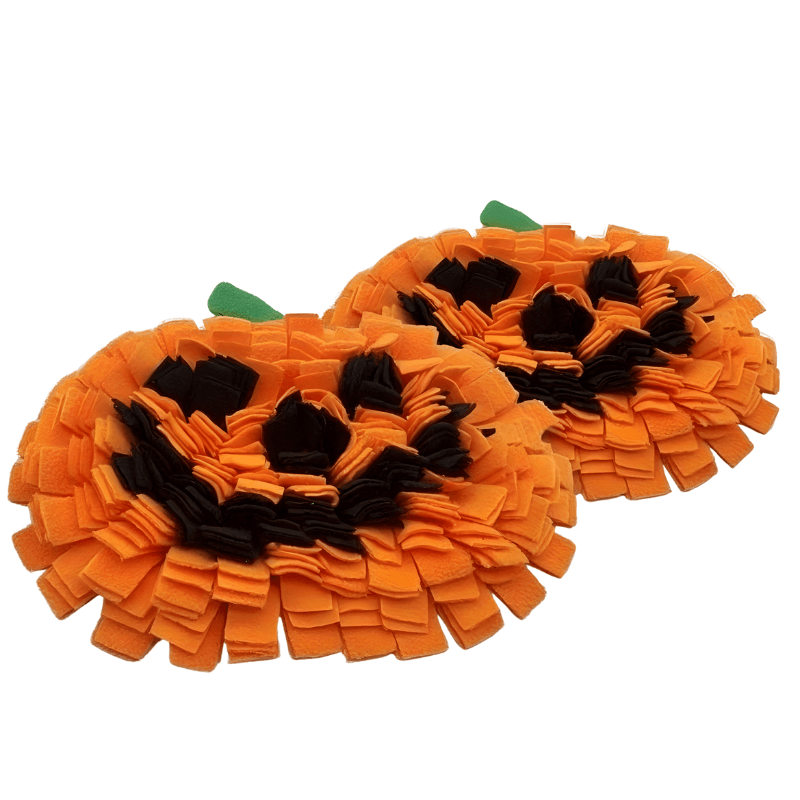 Pumpkin Pet Snuffle Mat for Slow Feeding – Foraging Enrichment Toy