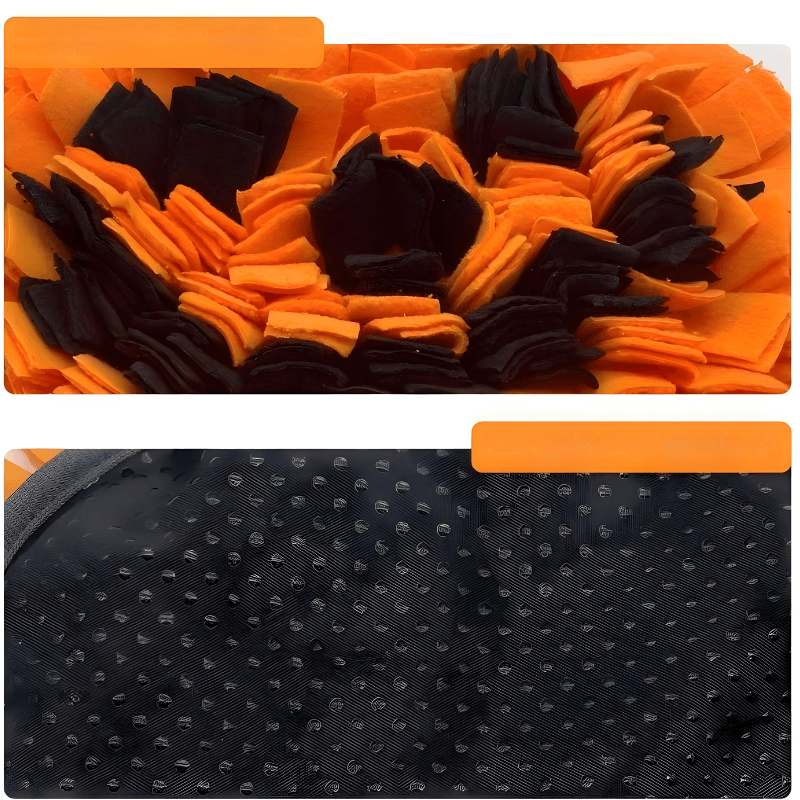 Pumpkin Pet Snuffle Mat for Slow Feeding – Foraging Enrichment Toy