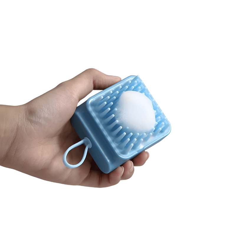 Handheld Pet Bath Brush for Dogs and Cats with Soft Massage Bristles
