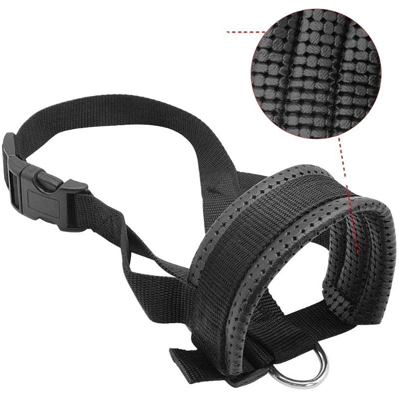 Adjustable Dog Muzzle with Soft Cotton Lining