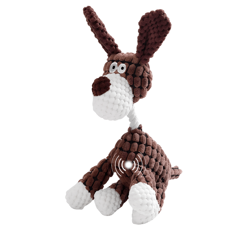 Donkey-Themed Squeaky Plush Toy for Dogs with Corduroy Texture