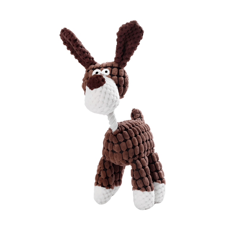 Donkey-Themed Squeaky Plush Toy for Dogs with Corduroy Texture