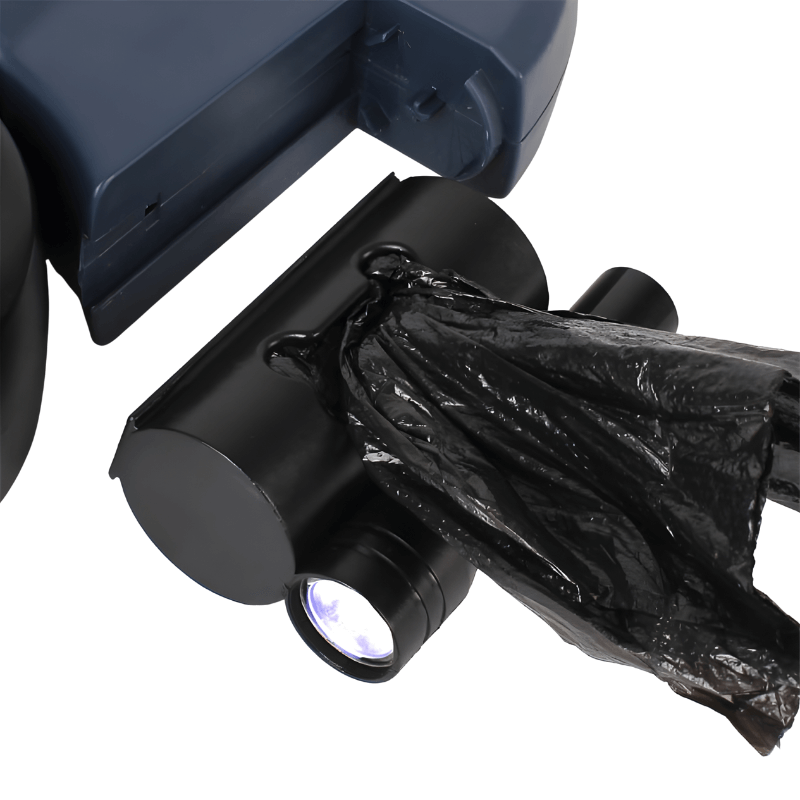 Dual Retractable Leash for Two Small Dogs with LED Flashlight and Poop Bag Dispenser