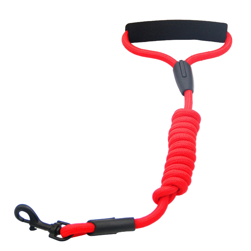 Durable Rope Dog Leash with Padded Sponge Handle for Comfortable Walks