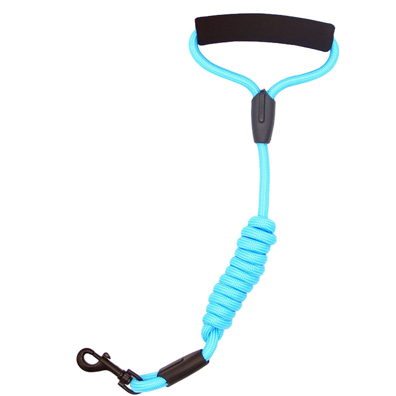 Durable Rope Dog Leash with Padded Sponge Handle for Comfortable Walks