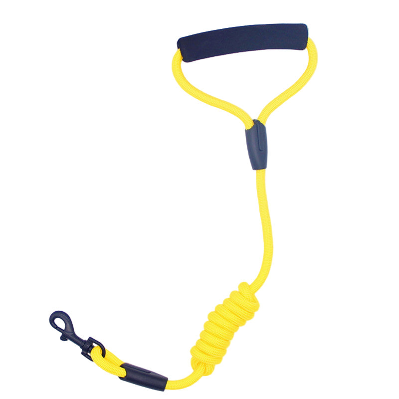 Durable Rope Dog Leash with Padded Sponge Handle for Comfortable Walks