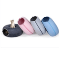 Felt Donut Cat Bed with Zipper Tunnel – Cozy Cave for Play and Rest