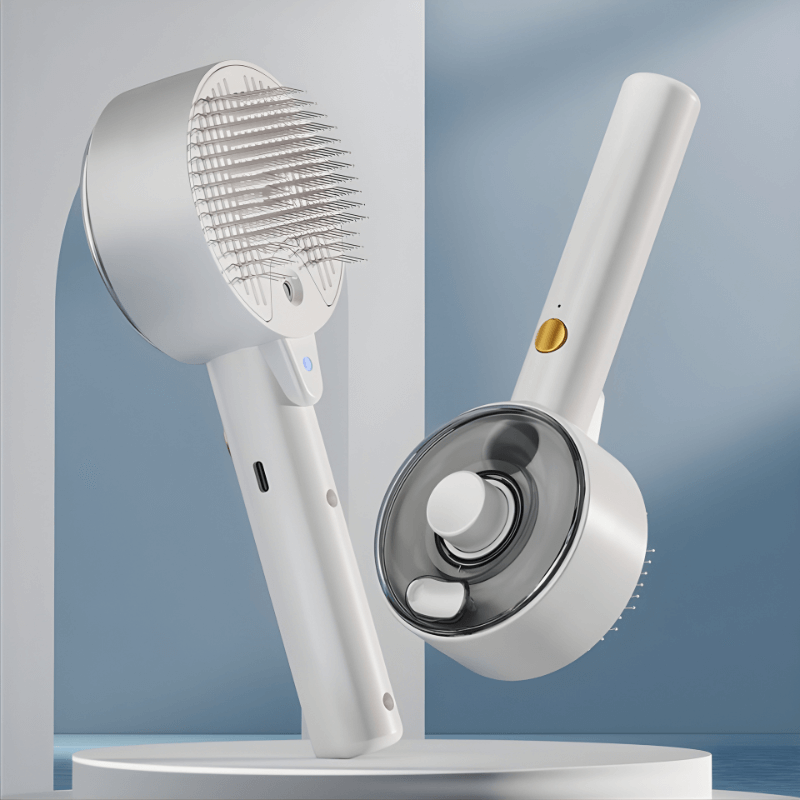 Rechargeable Mist Grooming Brush with UV Light for Dogs and Cats