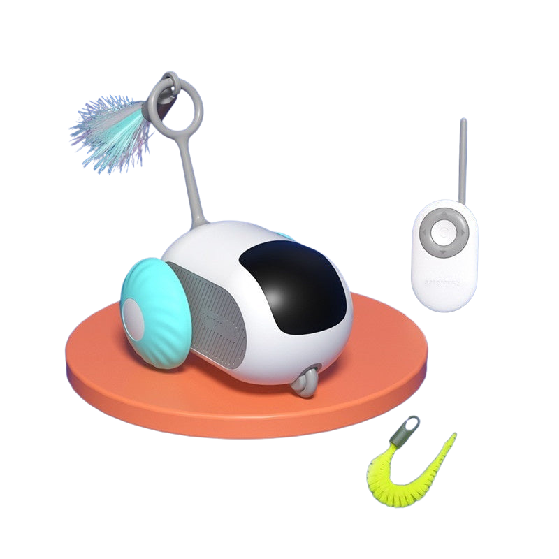 Remote-Control Cat Toy Car with Auto Mode and Interchangeable Teaser